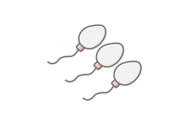 Sperm doğrusal renk simgesi, vektör, piksel mükemmel, illüstratör dosyası