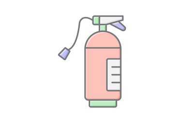 Yangın söndürücü renk simgesi, vektör, piksel mükemmel, illüstratör dosyası