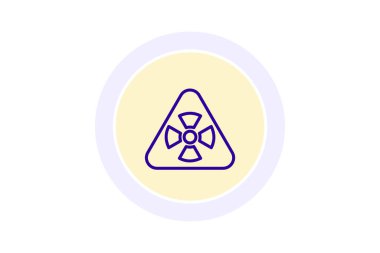 Radyasyon Tehlike renk çemberi simgesi, vektör, piksel mükemmel, illüstratör dosyası