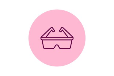 Güvenlik Gözlüğü pentaglow, vektör, piksel mükemmel, illüstratör dosyası