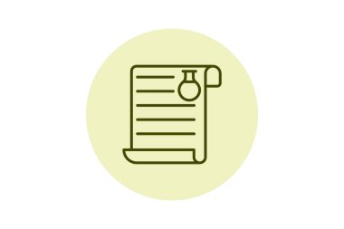 Laboratuar Raporu pentaglow, vektör, piksel mükemmel, illüstratör dosyası