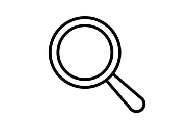 Büyüteç Satır simgesi, vektör, piksel mükemmel, illüstratör dosyası