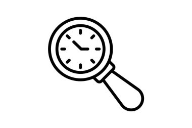 İzleme çizgisi simgesi, vektör, piksel mükemmel, illüstratör dosyası için büyüteç