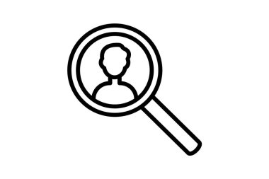 Kullanıcı Arama Satırı simgesi, vektör, piksel mükemmel, illüstratör dosyası