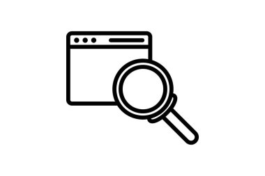 Tarayıcı Arama Satırı simgesi, vektör, piksel mükemmel, illüstratör dosyası