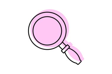 Büyütülüyor Glass renk gölge ince çizgi simgesi, vektör, piksel mükemmel, illüstratör dosyası