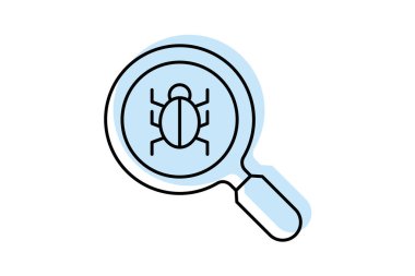 Hata renk gölge ince çizgi simgesi, vektör, piksel mükemmel, illüstratör dosyası ara