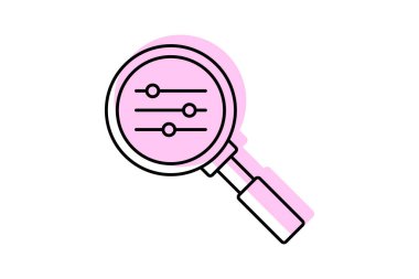 Filtre Renk Gölgesi İnce Çizgisi simgesi, vektör, piksel mükemmel, illüstratör dosyası