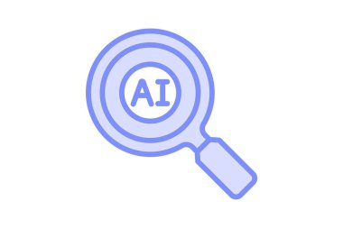 AI Search duotone line icon, vector, pixel perfect, illustrator file clipart