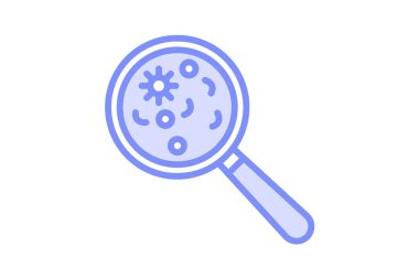 Bakteri Arama duotone satır simgesi, vektör, piksel mükemmel, illüstratör dosyası