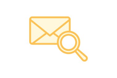E- posta Arama duotone satır simgesi, vektör, piksel mükemmel, illüstratör dosyası