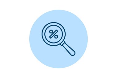 İndirimli Arama beşgeni, vektör, piksel mükemmel, illüstratör dosyası