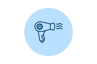 Saç kurutma pentaglow, vektör, piksel mükemmel, illüstratör dosyası