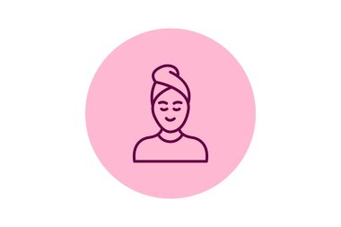 Spa Kadını beşgen, vektör, piksel mükemmel, illüstratör dosyası