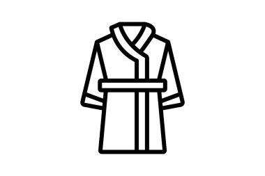 Bornoz çizgisi simgesi, vektör, piksel mükemmel, illüstratör dosyası