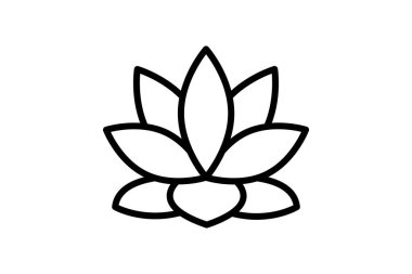 Lotus çiçek çizgisi simgesi, vektör, piksel mükemmel, illüstratör dosyası