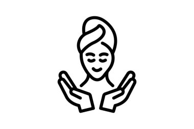 Güzellik çizgisi simgesi, vektör, piksel mükemmel, illüstratör dosyası