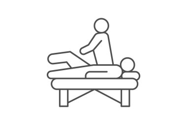 Spa Terapisi ince çizgi simgesi, vektör, piksel mükemmel, illüstratör dosyası