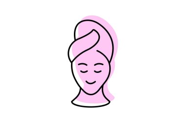 Güzellik rengi gölge ince çizgi simgesi, vektör, piksel mükemmel, illüstratör dosyası