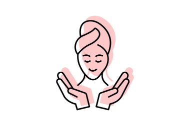 Güzellik rengi gölge ince çizgi simgesi, vektör, piksel mükemmel, illüstratör dosyası