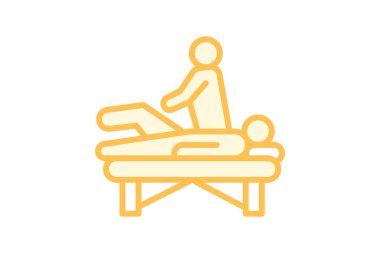 Spa Terapisi duoton çizgi simgesi, vektör, piksel mükemmel, illüstratör dosyası