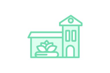 Wellness Resort duotone satır simgesi, vektör, piksel mükemmel, illüstratör dosyası