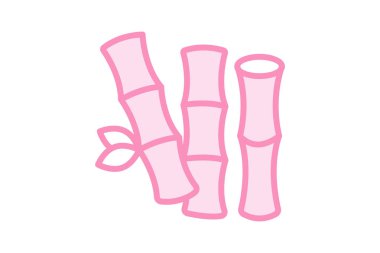 Bambu duoton çizgi simgesi, vektör, piksel mükemmel, illüstratör dosyası