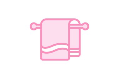 Havlu duoton çizgi simgesi, vektör, piksel mükemmel, illüstratör dosyası