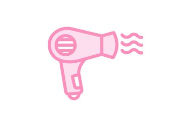 Saç kurutma çizgisi simgesi, vektör, piksel mükemmel, illüstratör dosyası