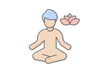 Wellness Simgesi renk simgesi, vektör, piksel mükemmel, illüstratör dosyası