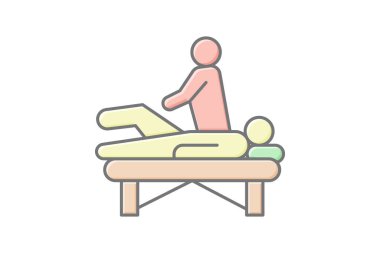 Spa Terapisi doğrusal renk simgesi, vektör, piksel mükemmel, illüstratör dosyası