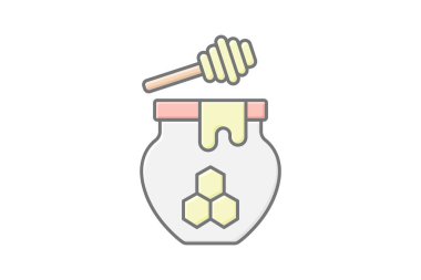 Bal doğrusal renk simgesi, vektör, piksel mükemmel, illüstratör dosyası