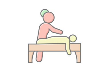 Spa Gövdesi doğrusal renk simgesi, vektör, piksel mükemmel, illüstratör dosyası