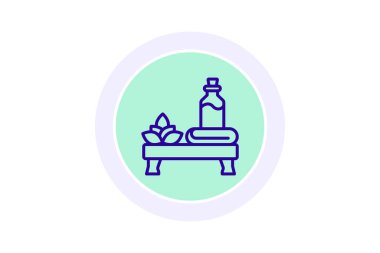 Spa Gevşeme renk çemberi simgesi, vektör, piksel mükemmel, illüstratör dosyası