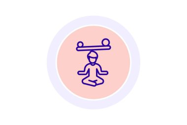 Wellness Dengesi renk çemberi simgesi, vektör, piksel mükemmel, illüstratör dosyası