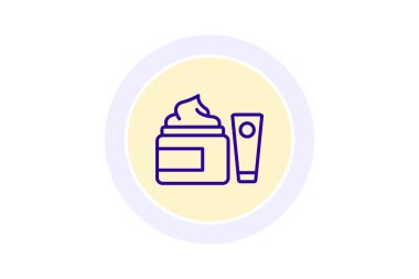 Krem rengi daire simgesi, vektör, piksel mükemmel, illüstratör dosyası