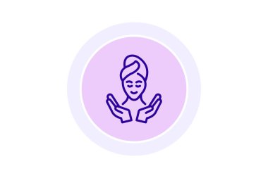 Güzellik rengi daire simgesi, vektör, piksel mükemmel, illüstratör dosyası