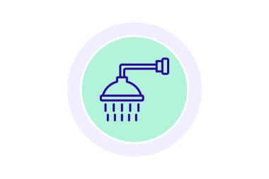 Duş renk dairesi simgesi, vektör, piksel mükemmel, illüstratör dosyası