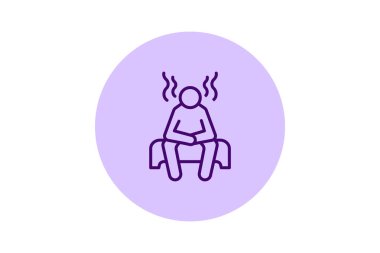 Buhar banyosu beşgeni, vektör, piksel mükemmel, illüstratör dosyası