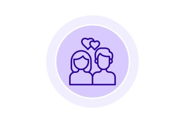 Çift renk çemberi simgesi, vektör, piksel mükemmel, illüstratör dosyası