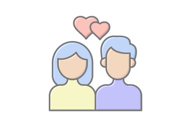 Çift doğrusal renk simgesi, vektör, piksel mükemmel, illüstratör dosyası