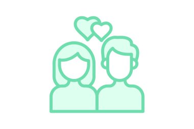 Çift duoton çizgi simgesi, vektör, piksel mükemmel, illüstratör dosyası