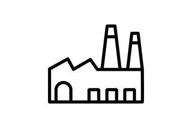 Fabrika Denetim Satırı simgesi, vektör, piksel mükemmel, illüstratör dosyası