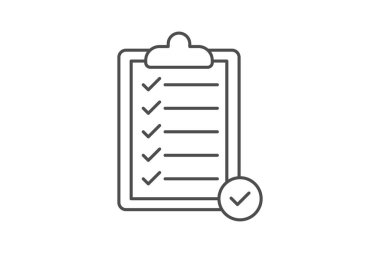 Denetim Listesi İnce Çizgi simgesi, vektör, piksel mükemmel, illüstratör dosyası