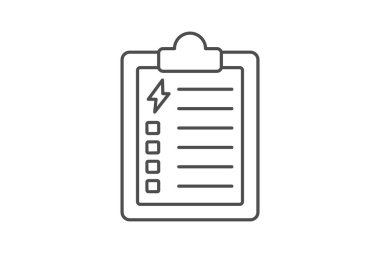 Enerji Denetim İnce Çizgisi simgesi, vektör, piksel mükemmel, illüstratör dosyası