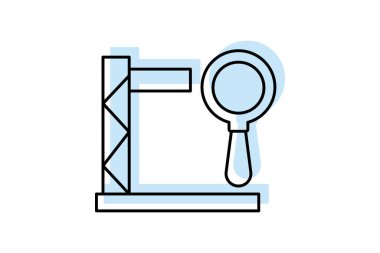 Site Teftiş renk gölge ince çizgi simgesi, vektör, piksel mükemmel, illüstratör dosyası