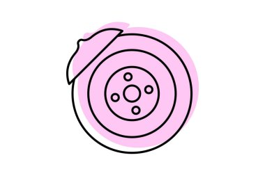 Fren Teftişi renk gölge inceliği simgesi, vektör, piksel mükemmel, illüstratör dosyası