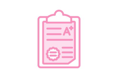 Teftiş Sonuç duotone satır simgesi, vektör, piksel mükemmel, illüstratör dosyası