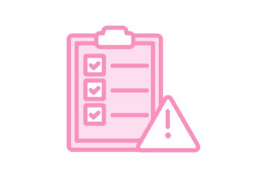 Teftiş Risk Değerlendirme duoton satır simgesi, vektör, piksel mükemmel, illüstratör dosyası