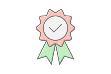 Kalite İşaretleme renk simgesi, vektör, piksel mükemmel, illüstratör dosyası